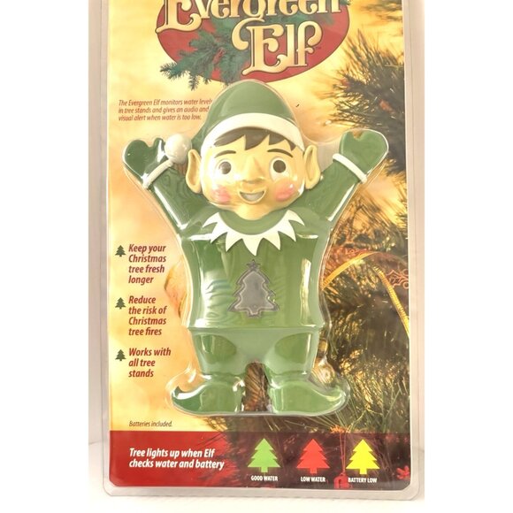 Evergreen Elf Christmas Tree Water Monitor Stand Device Freshness Tree Care NEW - Picture 2 of 5